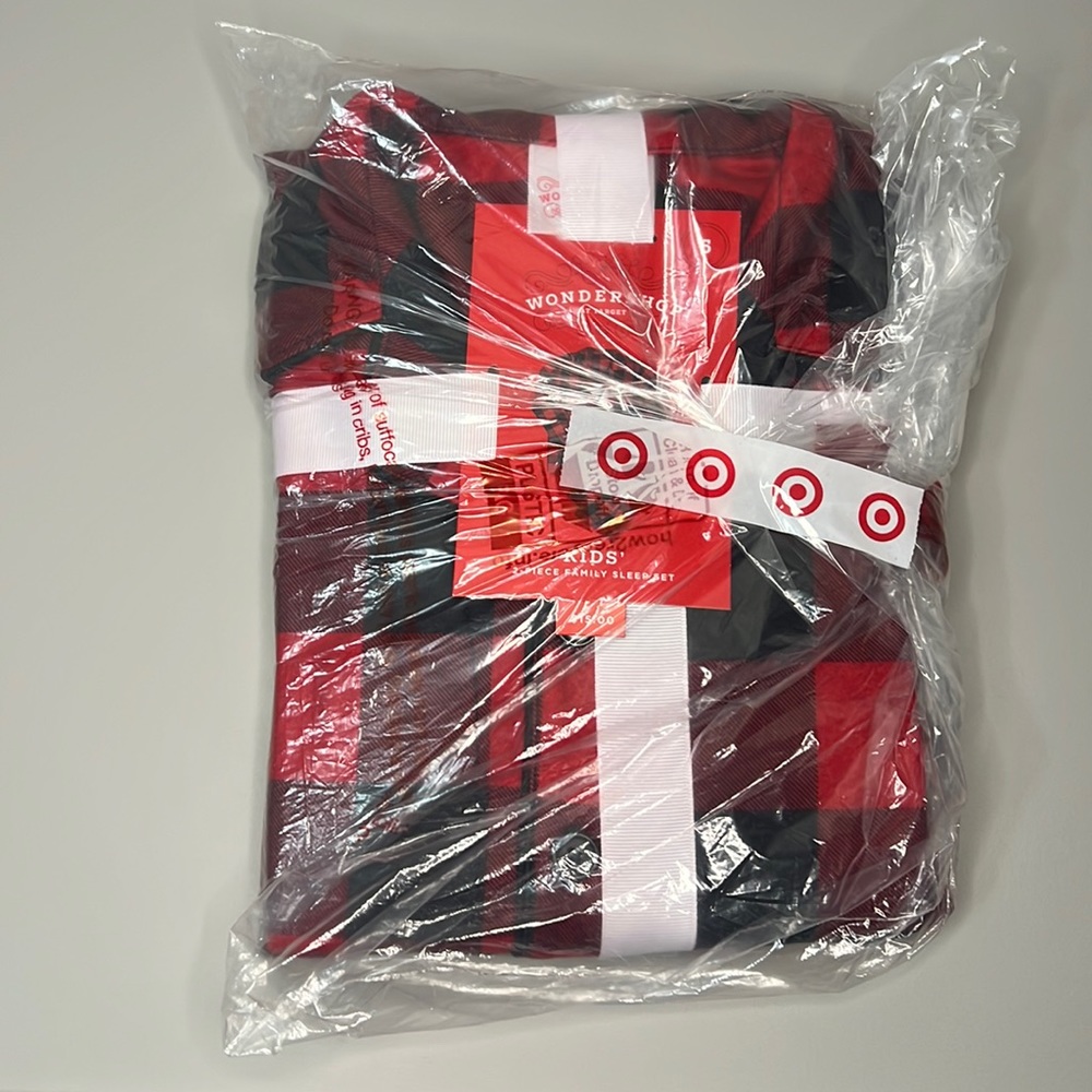 NWT Target Wondershop Red Buffalo Check Print